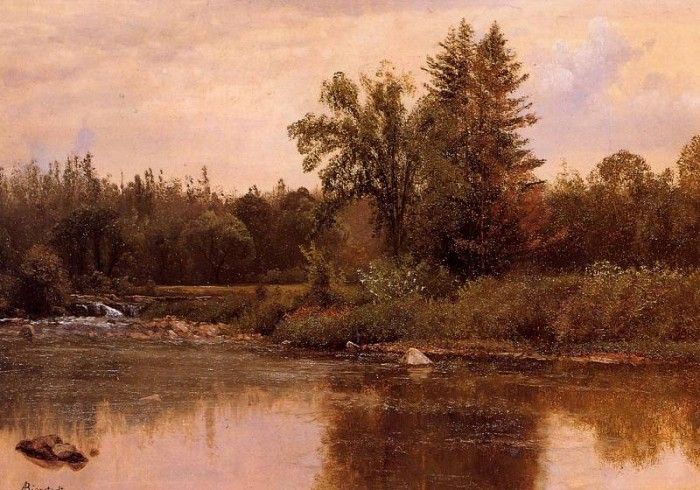 Bierstadt Albert Landscape New Hampshire. , 