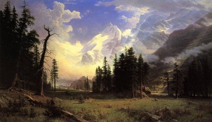 Bierstadt Albert The Morteratsch Glacier Upper Engadine Valley Pontresina. , 