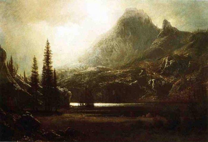 Bierstadt Albert By a Mountain Lake. , 