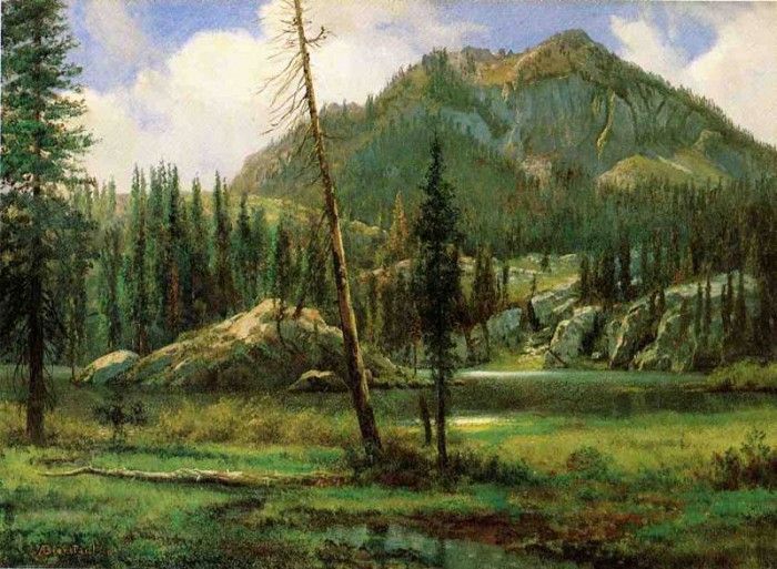 Bierstadt Albert Sierra Nevada Mountains. , 