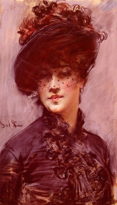 La Femme au Chapeau Noir Lady with a Black Hat]. Boldini, 