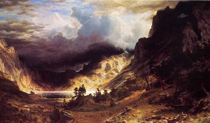 Bierstadt Albert A Storm in the Rocky Mountains Mr. Rosalie. , 