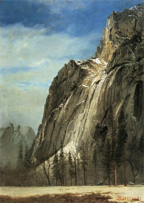 Bierstadt Albert Cathedral Rocks A Yosemite View. , 