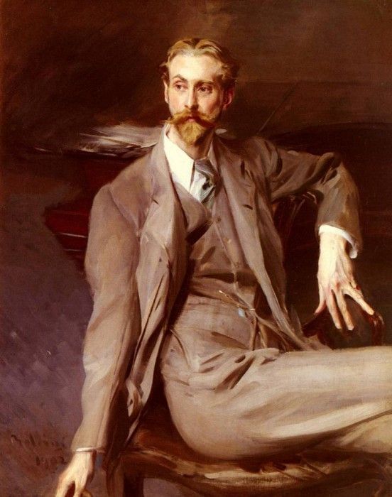Boldini Giovanni Portrait Of The Artist Lawrence Alexander Harrison. Boldini, 