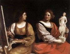 Guercino Allegory of Painting and Sculpture. ,   