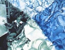 chagall self-portrait with muse (the apparition) 1917-18. , 