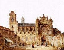 Villeret Franois Gothic church in French town Sun. Villeret 