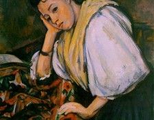 CeZANNE YOUNG ITALIAN GIRL RESTING ON HER ELBOW,C.1900, COLL. , 