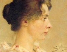 Kroyer Peder Severin Marie de perfil 1891. Kroyer,  