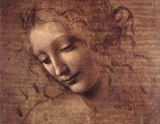 Leonardo da Vinci Female head (La Scapigliata). ,  