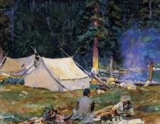 Sargent John Singer Camping at Lake O-Hara. ��������, ���� ������