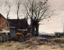 Windt Chris Van Der A Peasant At Work In His Vegatable Garden. ,   