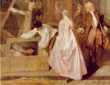 Watteau Geraints shopsign, 163x308 cm, Detalj, Charlottenbu. , -