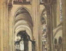 Corot Interior of Sens Cathedral, 1874, Louvre. , --