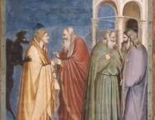 Giotto   Scrovegni   [28]   Judas Receiving Payment for his Betrayal.   