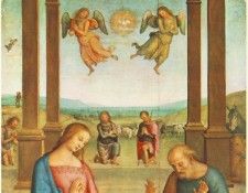 Perugino Pietro St Augustin Polyptych The Presepio 1506 10. , 