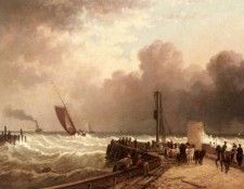 Wilson John Jock Shipping Approaching The Harbour Mouth In A Rough Sea. ,  