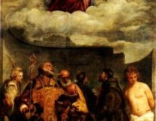 TIZIANO MADONNA OF FRARI VATICAN GALLERY.  ( )