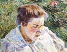 borisov-musatov girl in the sunlight (study) 1897. -,  (1870-1905)