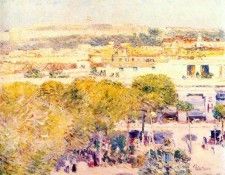 hassam place centrale and fort cabanas, havana 1895. , 