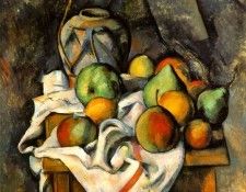 CeZANNE LE VASE PAILLe,C.1895, BARNES FOUNDATION. , 