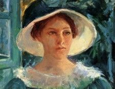 Cassatt Mary Young Woman In Green Outdoors In The Sun. ������ ����