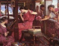 Waterhouse Penelope and the Suitors. ,  