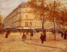 Raffaelli Jean Francois Place Du Theatre Francais  Paris. , -