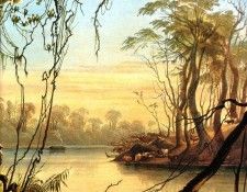 Kb 0015 Mouth of the Wabash-[ Indiana ] KarlBodmer, 1833 sqs. ������, ����