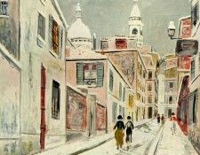 Sacre Coeur de Montmartre and Passage Cottin 1934. , 