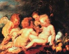 Rubens Christ and Saint John with Angels, Wilton House at Wi. ,  