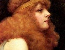 Godward John William An Auburn Beauty. ,  