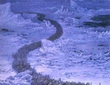 silm 05 Fingolfin leads the Host across the Helcaraxe. Nasmith, 