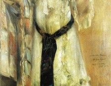 Cointh Lovis Portrait of Charlotte Berend in a White Dress. , 