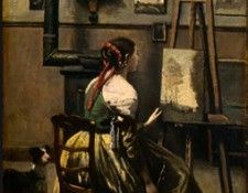 Corot The Artists Studio, c. 1855-1860, NG Washington. ����, ���-������-������