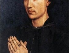 Weyden Portrait Diptych of Laurent Froimont (right wing). ,   