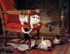 Ronner-Knip Henritte In Front of the chimney Sun . Ronner-Knip, 