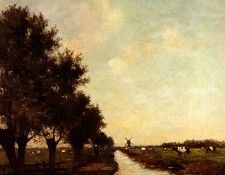 Bauffe Victor Grazing Cows In A Landscape. Bauffe, 
