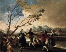 GOYA Francisco de Dance of the Majos at the Banks of Manzanares.   ,  