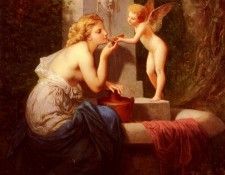 Picou Henri Pierre At The Fountain. Picou,  
