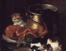 Kittens with Mussels and a Lobster. ,   Brunel