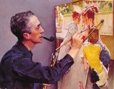 Portrait of Norman Rockwell Painting the Soda Jerk. , 