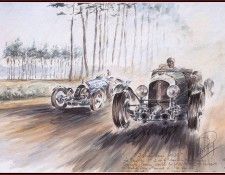 c 1929 the huge bentley nr 1 with barnato and birkin. ��� ���