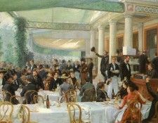Rixens Jean Andre DEJEUNER DU SALON, AU CAFE LA CASCADE. Rixens, ���-�����