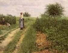 Werenskiold Erik Theodor Picking Flowers. Werenskiold  