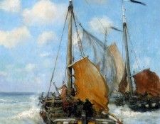 Hitchcok George Ships at the coast of Egmond Sun . , 