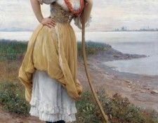 Eugene de Blaas Daydreaming. Blaas,  