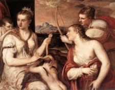 Titian Venus Blindfolding Cupid.  ( )