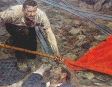 korzhev picking up the banner 1957-60. , 