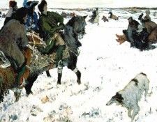 serov peter the great riding to hounds 1902. , 